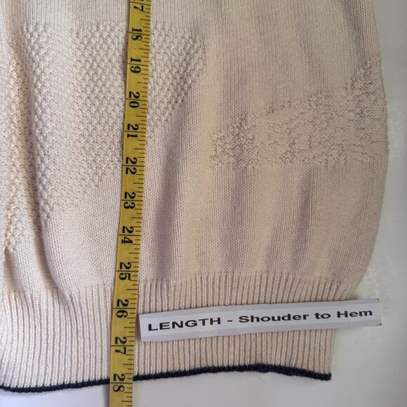 Vintage Expressions Grandpa Knit Sweater Large White Crewneck Golf Grandpacore - Picture 7 of 8